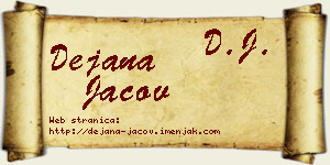 Dejana Jačov vizit kartica